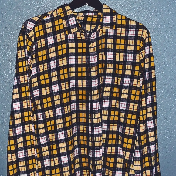 Plaid Yellow Flannel from Forever 21 - Picture 1 of 1